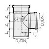 Abwasseranschluss 87 Grad 30' PP Valsir Triplus steckbar D 40 mm VS0650511 Abwasseranschluss 87 Grad 30' PP Valsir Triplus steckbar D 40 mm VS0650511
