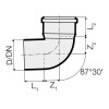 Bogen 87 Grad 30' in PP Valsir Triplus steckbar D 125 mm VS0650469 Bogen 87 Grad 30' in PP Valsir Triplus steckbar D 125 mm VS0650469