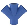 Valsir Triplus PP Doppel Abwasseranschluss 45 Grad D 110/110/110 mm VS0650655 Valsir Triplus PP Doppel Abwasseranschluss 45 Grad D 110/110/110 mm VS0650655
