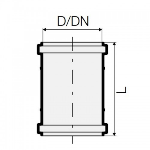 Valsir Triplus Schiebehülse D 75 mm L 120 mm VS0650807