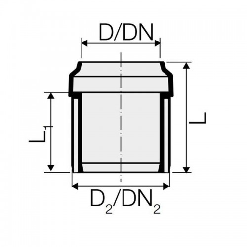 Valsir Triplus PP Steckbares Erweiterungsrohr D 90/110 mm VS0650795