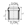 Valsir Triplus PP Steckbares Erweiterungsrohr D 32/40 mm VS0650790