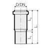 Valsir Triplus PP Rohr mit doppelter Tiefe D 125 mm VS0650761 Valsir Triplus PP Rohr mit doppelter Tiefe D 125 mm VS0650761
