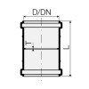 Valsir Triplus Steckmuffe 2 Eingänge D 32 mm L 85 mm VS0650851 Valsir Triplus Steckmuffe 2 Eingänge D 32 mm L 85 mm VS0650851