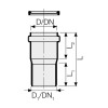 Anschlussstück an PVC Valsir PP3 D 90/100 mm VS0564190 Anschlussstück an PVC Valsir PP3 D 90/100 mm VS0564190