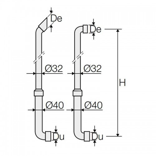 Valsir 45 Grad Abflussrohr aus PP D 32 mm 2 Stück VS0700098 Valsir 45 Grad Abflussrohr aus PP D 32 mm 2 Stück VS0700098