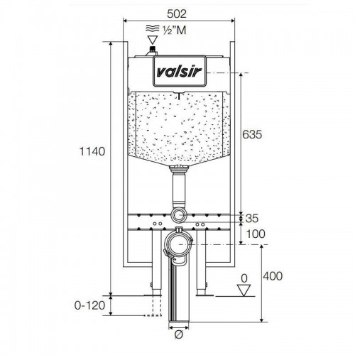 Valsir Tropea S 3/6 Liter mechanischer WC-Spülkasten VS0858211