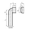 Verlängerter technischer Bogen mit PP-Stecker Valsir PP3 steckbar D 40/50 mm VS0520107 Verlängerter technischer Bogen mit PP-Stecker Valsir PP3 steckbar D 40/50 mm VS0520107