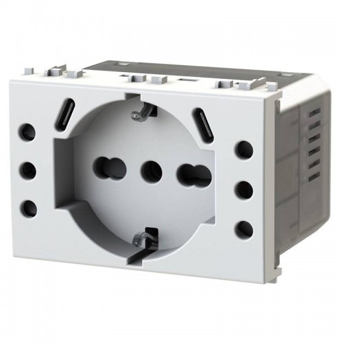 4Box P503 USB-Steckdose mit 5 Eingängen kompatibel mit Vimar Plana Weiß 4Box P503 USB-Steckdose mit 5 Eingängen kompatibel mit Vimar Plana Weiß