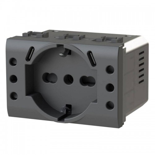 4Box P503 USB-Steckdose mit 5 Eingängen kompatibel mit LivingLight anthrazit 4Box P503 USB-Steckdose mit 5 Eingängen kompatibel mit LivingLight anthrazit