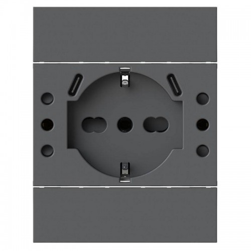 4Box P503 USB-Steckdose mit 5 Eingängen kompatibel mit LivingNow schwarz 4BUSBP503.KG 4Box P503 USB-Steckdose mit 5 Eingängen kompatibel mit LivingNow schwarz 4BUSBP503.KG