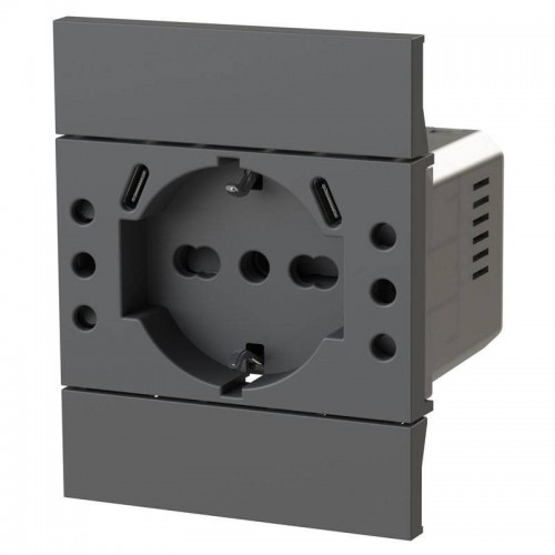 4Box P503 USB-Steckdose mit 5 Eingängen kompatibel mit LivingNow schwarz 4BUSBP503.KG 4Box P503 USB-Steckdose mit 5 Eingängen kompatibel mit LivingNow schwarz 4BUSBP503.KG