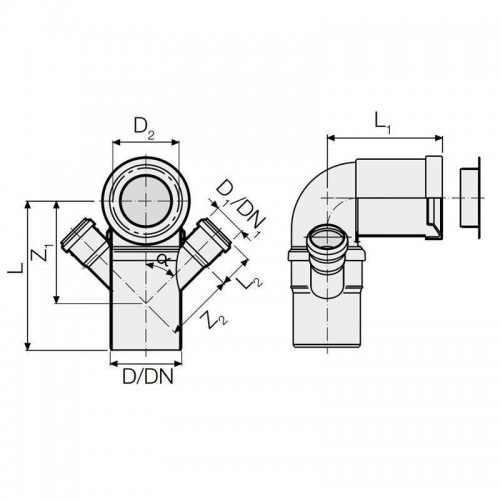 Valsir PP3 45 Grad verlängertes WC-Winkelstück in PP D 90/50 mm L 240 mm VS0599249 Valsir PP3 45 Grad verlängertes WC-Winkelstück in PP D 90/50 mm L 240 mm VS0599249