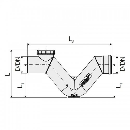 Valsir PP3 Florence Siphon für Abflussrohre in PPD 125 mm L 346 mm VS0533125 Valsir PP3 Florence Siphon für Abflussrohre in PPD 125 mm L 346 mm VS0533125