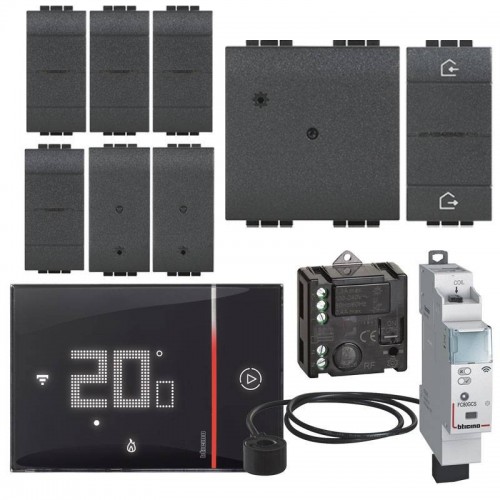 Bticino LivingLight Starter Plus Kit Anthrazit für Leuchten Steckdosen und Strom L1010PLUSKIT Bticino LivingLight Starter Plus Kit Anthrazit für Leuchten Steckdosen und Strom L1010PLUSKIT