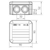 Obo T40 Abzweigdose für den Außenbereich IP66 90x90x52 mm grau 2007045 Obo T40 Abzweigdose für den Außenbereich IP66 90x90x52 mm grau 2007045