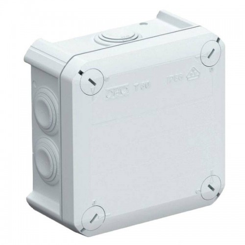 Obo T60 Abzweigdose für den Außenbereich IP66 114x114x57 mm grau 2007061 Obo T60 Abzweigdose für den Außenbereich IP66 114x114x57 mm grau 2007061