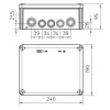 Obo T250 Abzweigdose für den Außenbereich IP66 240x190x95 mm grau 2007109 Obo T250 Abzweigdose für den Außenbereich IP66 240x190x95 mm grau 2007109
