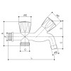 Luxor Doppel Auslaufhahn Stecker 1/2-3/8 70162100