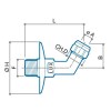 Luxor fester Bogen 60 Grad Messing Durchmesser 10 mm 05142101CC