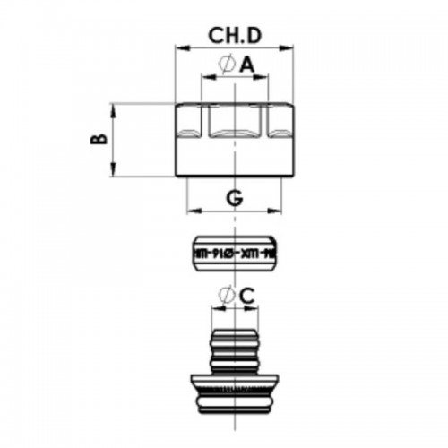 Luxor TP 99/C Klemmverschraubung für Polyethylenrohre 16x2 mm 67861612C Luxor TP 99/C Klemmverschraubung für Polyethylenrohre 16x2 mm 67861612C