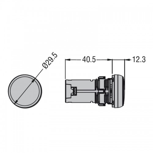 Lovato Monoblock LED-Kontrollleuchte Gelb 230V LPMLM5 Lovato Monoblock LED-Kontrollleuchte Gelb 230V LPMLM5