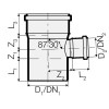 Abwasseranschluss 87 Grad 30 Abwasseranschluss 87 Grad 30