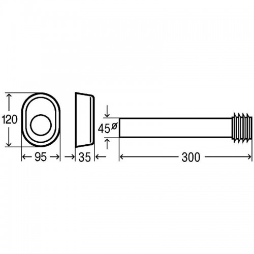 Viega Anschlussrohr für Mono-Slim-Spülkasten Durchmesser 45 mm 495169 Viega Anschlussrohr für Mono-Slim-Spülkasten Durchmesser 45 mm 495169