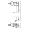 Oli Compact Side Spülkasten-Schwimmer mit Seitenanschluss 3/8 OL0880305 Oli Compact Side Spülkasten-Schwimmer mit Seitenanschluss 3/8 OL0880305