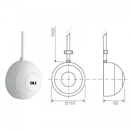 Oli externe Pneumatik-Betätigung für WC Weiß OL0605101 Oli externe Pneumatik-Betätigung für WC Weiß OL0605101