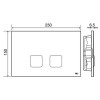 Oli Plain Dual 2-Mengen-Spülung Betätigungsplatte Weiß OL0070826 Oli Plain Dual 2-Mengen-Spülung Betätigungsplatte Weiß OL0070826