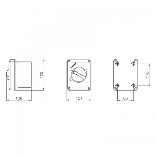Palazzoli Aufputz Trennschalter 3X16A IP65 209163 Palazzoli Aufputz Trennschalter 3X16A IP65 209163