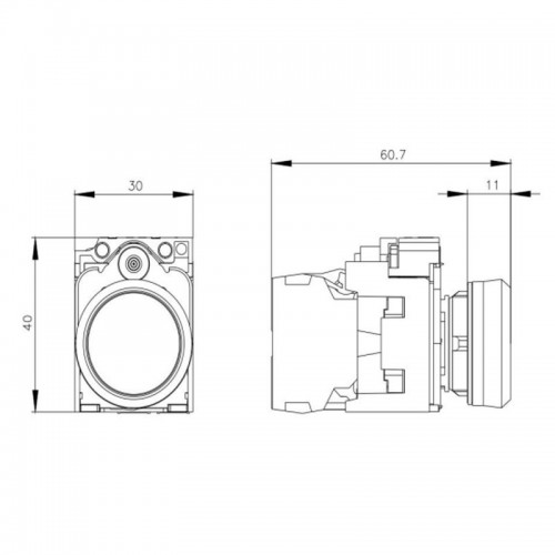 Siemens leuchtende transparente Drucktaste 22mm LED 24V 3SU11520AB701BA0 Siemens leuchtende transparente Drucktaste 22mm LED 24V 3SU11520AB701BA0