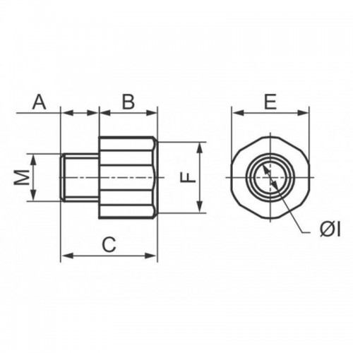 Reduziermuffe für Oter verzinkte Stahlrohre A/I 3/8 x 1/2 24607 Reduziermuffe für Oter verzinkte Stahlrohre A/I 3/8 x 1/2 24607