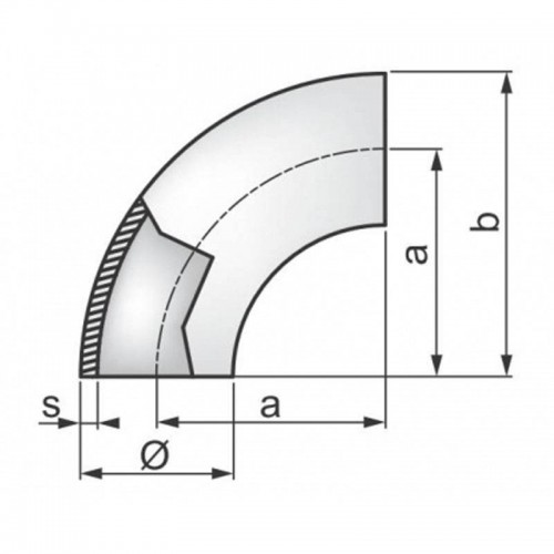 Oter Rohrbogen aus Stahl 5 Zoll schwarz 75115 Oter Rohrbogen aus Stahl 5 Zoll schwarz 75115