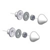 Oter WC und Bidet Abdeckkappen aus Nylon 2 Stück 49604 Oter WC und Bidet Abdeckkappen aus Nylon 2 Stück 49604