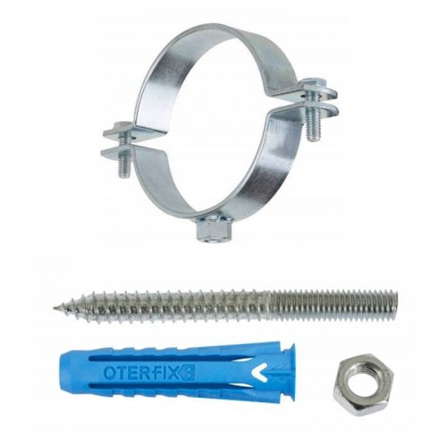 Oter Klemme mit Haken und Dübel Stahl für Rohre 4 Zoll 82913 Oter Klemme mit Haken und Dübel Stahl für Rohre 4 Zoll 82913