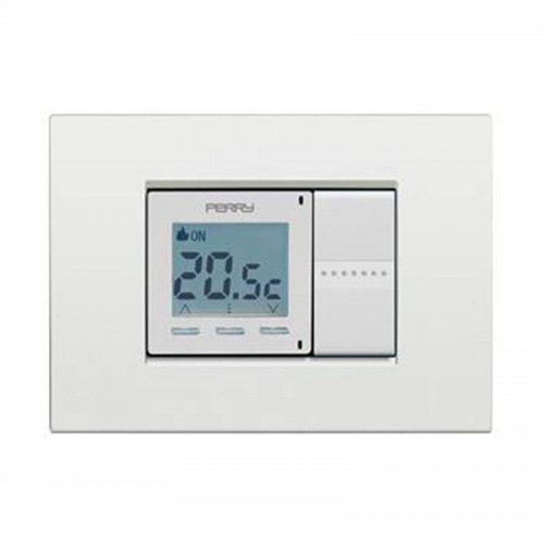 Perry Programmierbarer Thermostat für Unterputz-Schalterprogramme 2 Module 1CRCDG02 Perry Programmierbarer Thermostat für Unterputz-Schalterprogramme 2 Module 1CRCDG02