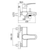 Paffoni Lime Dusch- und Badewannenarmatur mit schwenkbarer Handbrause und Perlator LM023CR Paffoni Lime Dusch- und Badewannenarmatur mit schwenkbarer Handbrause und Perlator LM023CR