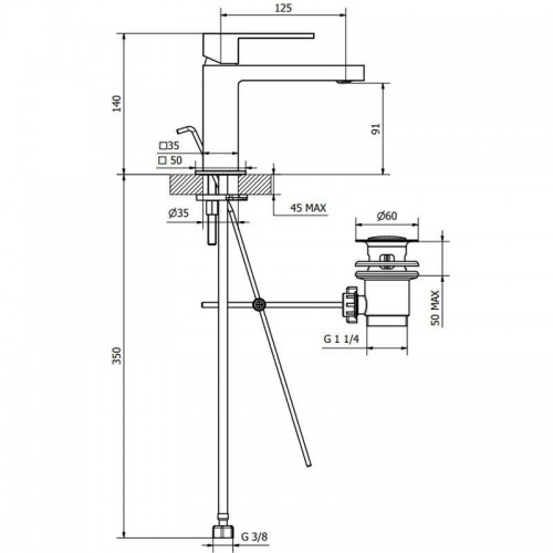 Teorema Pillar Waschtischarmatur mit Ablaufgarnitur und Schläuchen 9K31111-003 Teorema Pillar Waschtischarmatur mit Ablaufgarnitur und Schläuchen 9K31111-003