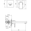 Teorema Pillar 2-teilige Waschtischarmatur Wandmontage mit Ablaufgarnitur 9K318E11-001 Teorema Pillar 2-teilige Waschtischarmatur Wandmontage mit Ablaufgarnitur 9K318E11-001