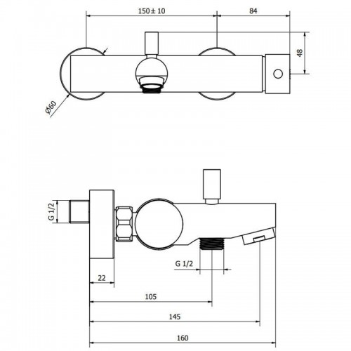 Teorema Jabil 35 Badewannenarmatur mit Handbrause verchromt 73152110301 Teorema Jabil 35 Badewannenarmatur mit Handbrause verchromt 73152110301