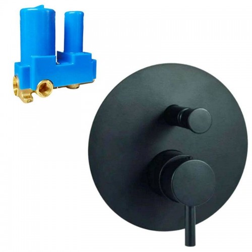 Paffoni Light Unterputz-Duscharmatur mit Umsteller schwarz LIG015NO Paffoni Light Unterputz-Duscharmatur mit Umsteller schwarz LIG015NO
