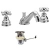 Paffoni Iris 3-Loch Bidet-Armatur mit automatischem Ablauf verchromt IRV118CR Paffoni Iris 3-Loch Bidet-Armatur mit automatischem Ablauf verchromt IRV118CR