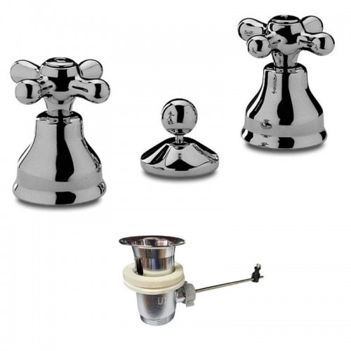 Paffoni Iris Bidet-Armatur mit automatischem Ablauf verchromt IRV116CR Paffoni Iris Bidet-Armatur mit automatischem Ablauf verchromt IRV116CR