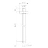 Bossini vertikaler Duscharm 20 cm Messing verchromt H31000D0003 Bossini vertikaler Duscharm 20 cm Messing verchromt H31000D0003