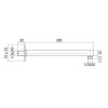 Bossini horizontaler Duscharm aus verchromtem Messing H69000H00030008 Bossini horizontaler Duscharm aus verchromtem Messing H69000H00030008