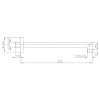 Bossini 90 Grad horizontaler Duscharm mit Rosette verchromt H70000H00030003 Bossini 90 Grad horizontaler Duscharm mit Rosette verchromt H70000H00030003