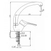 Paini Pilot Küchenarmatur mit hohem Messingauslauf 04CR570P1