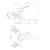Paini Pilot Küchenarmatur Wandmontage ohne Ablauf 04CR501P1 Paini Pilot Küchenarmatur Wandmontage ohne Ablauf 04CR501P1